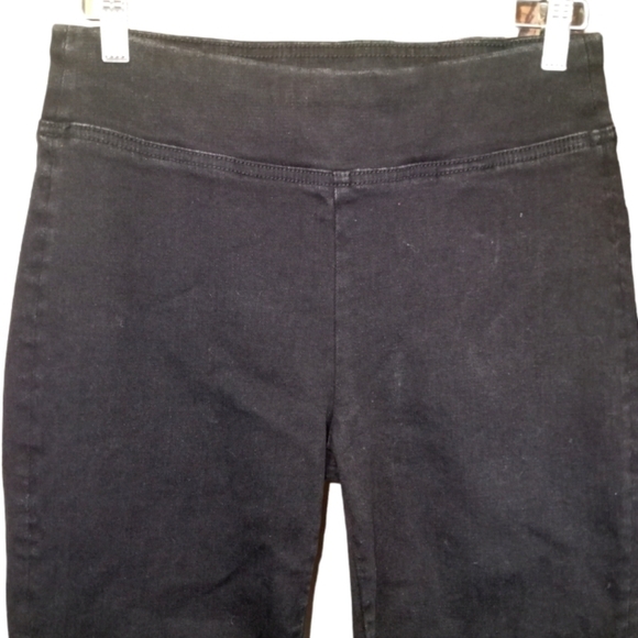 Driftwood Embroidered Floral Pull-on Stretch Black Jeans NWT Size 26 - Picture 4 of 9